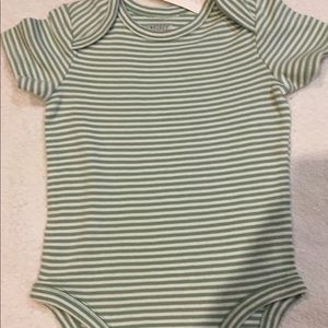 Green striped onesie